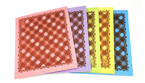 Beautiful plaid Swedish Sponge Dish Cloths in bright colors to enhance your traditional home decor while keeping it clean at the same time. They are durable, easy to use, compostable and eco friendly.