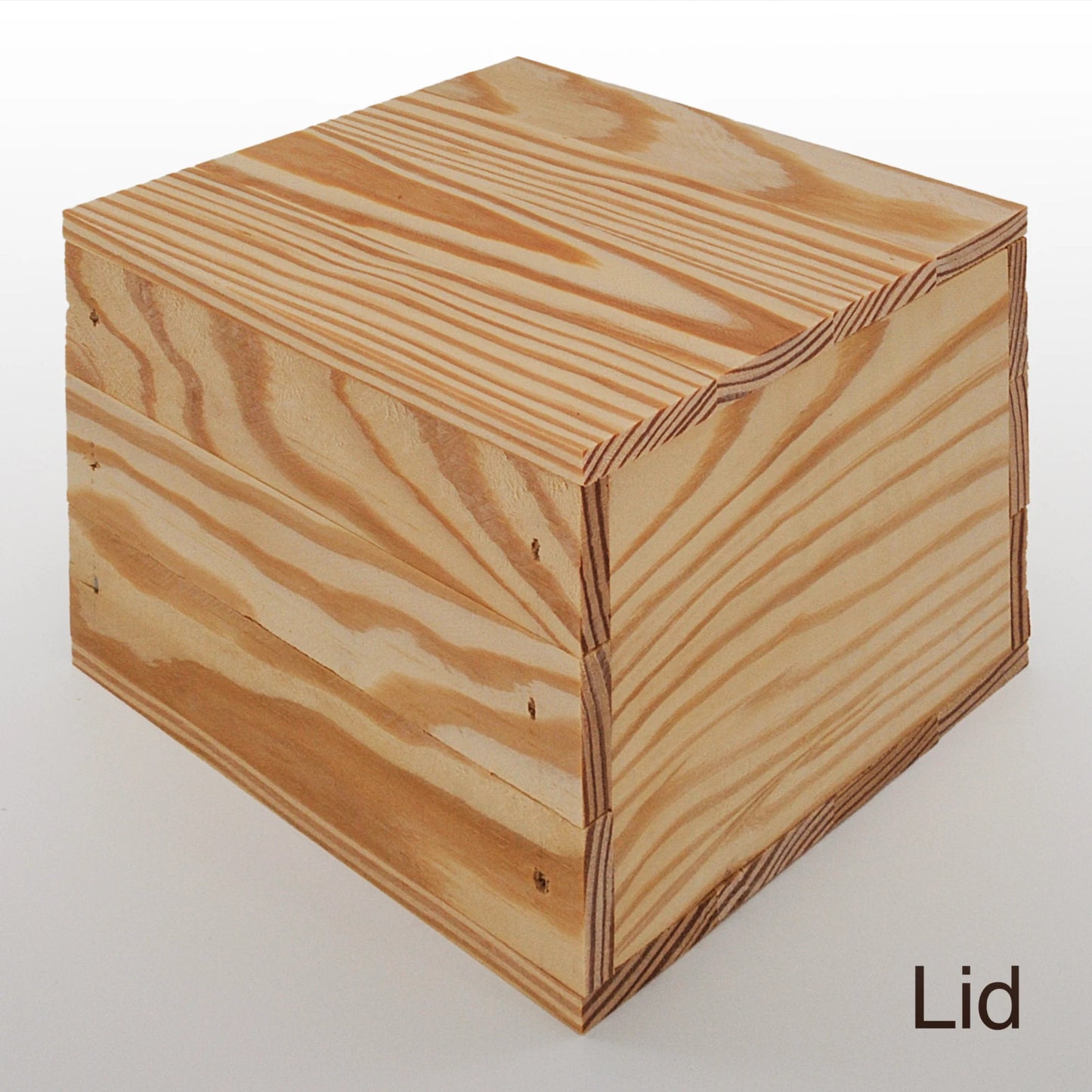 6 inch wooden gift crate box with lid by Carpenter Core