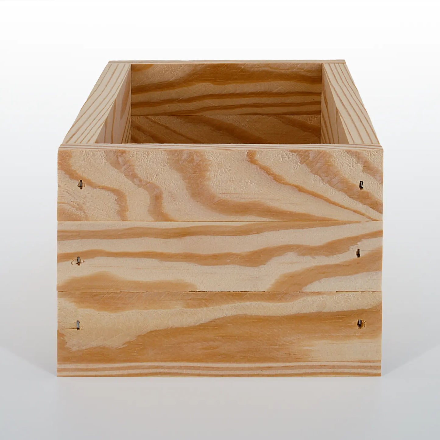 Side view of 6 inch gift crate box by Carpenter Core
