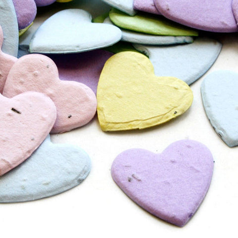 Eco Friendly Wedding Favors, Heart Paper Seed Favors