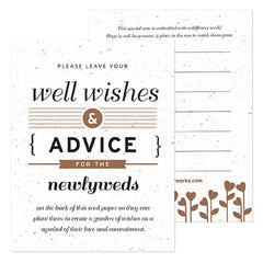 Brown Wedding Reception Ideas, Well Wishes Cards