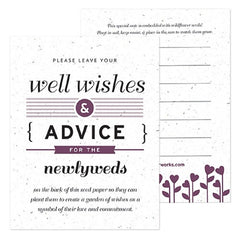 Purple Wedding Reception Ideas, Well Wishes Cards