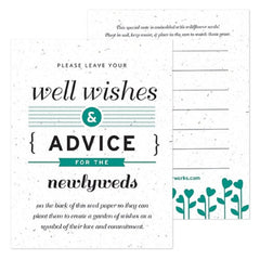 Teal Wedding Reception Ideas, Well Wishes Cards