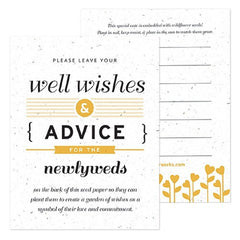 Yellow Wedding Reception Ideas, Well Wishes Cards