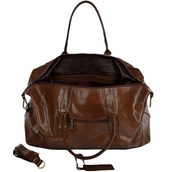 extra large leather holdall