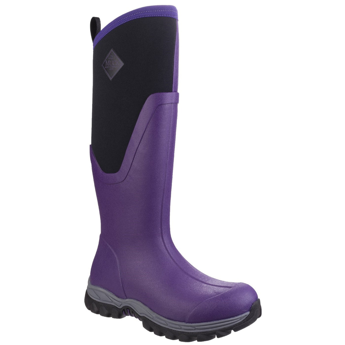 purple riding boots