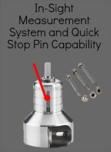 In-Sight Measurement System and Quick Stop Pin Capability