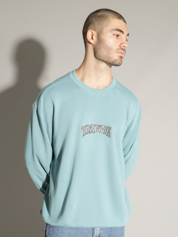 Slouch Crew in Teal