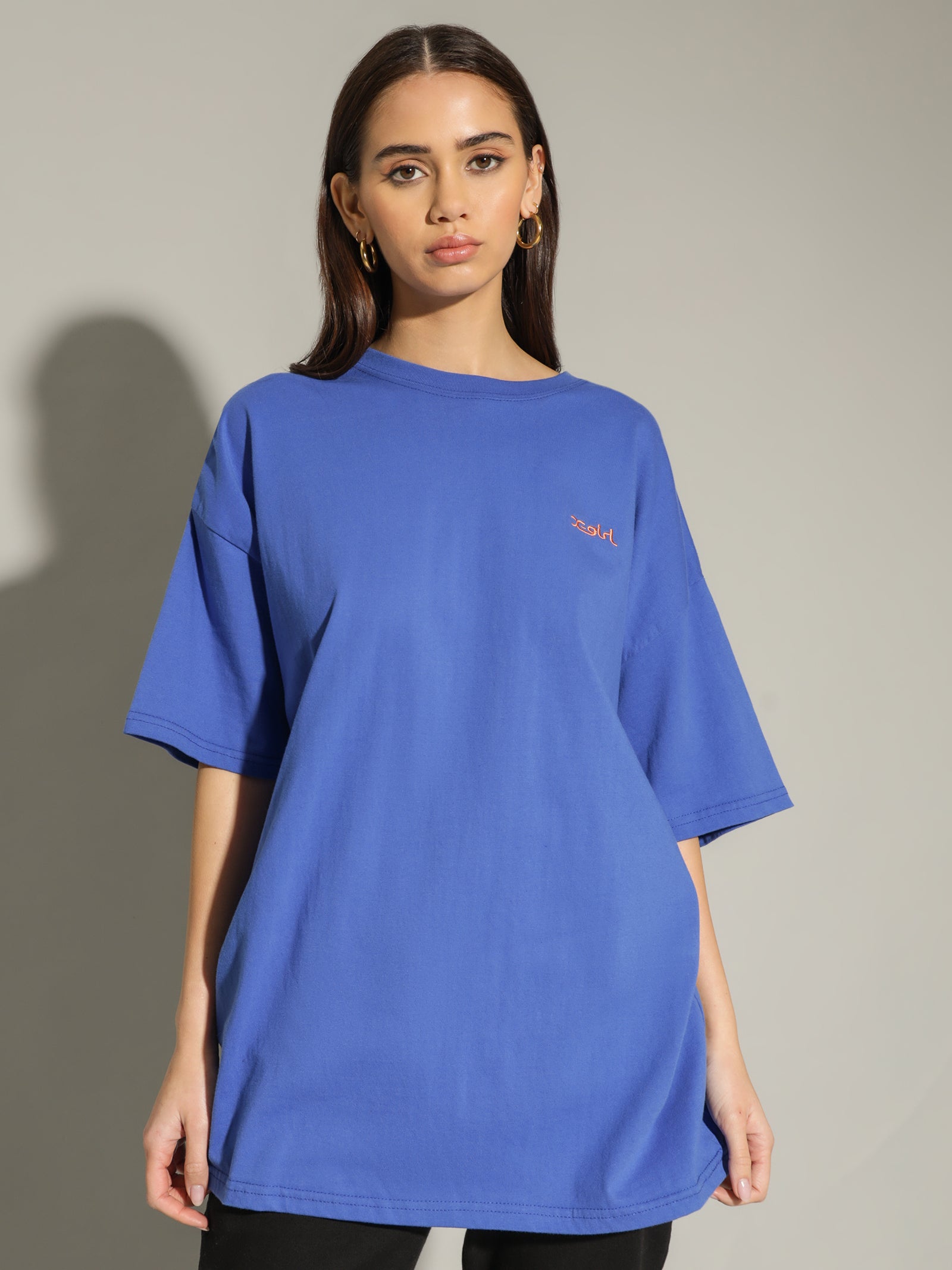 Face Short Sleeve T-Shirt in Electric Blue