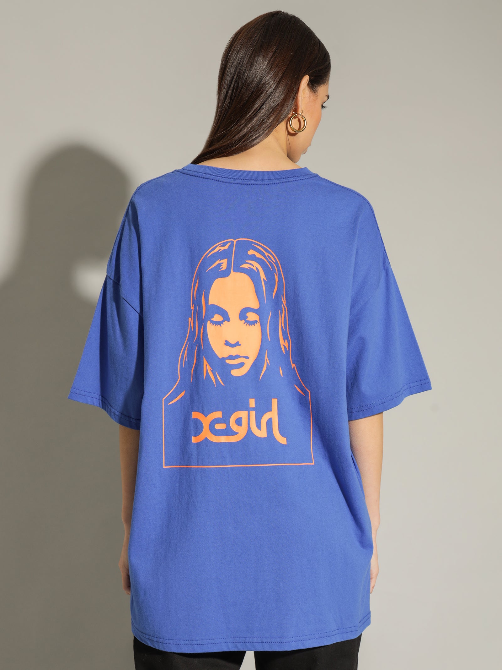 Face Short Sleeve T-Shirt in Electric Blue