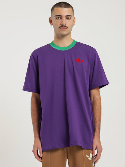 ADICOLOR 70s Heritage Now Large Trefoil T-Shirt in Purple