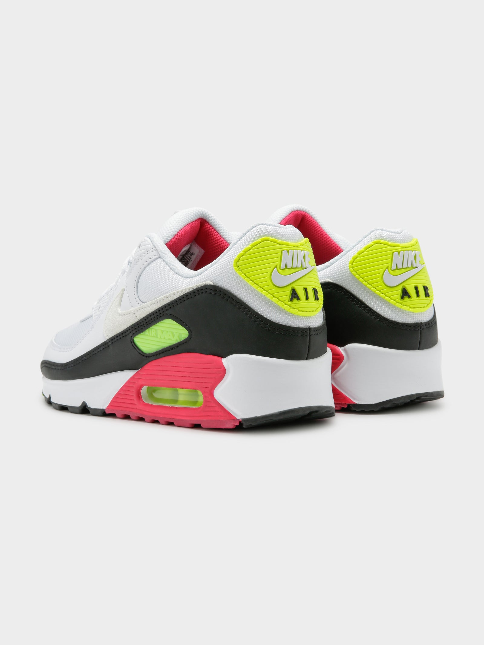 Mens Air Max 90 Sneakers in White & Green
