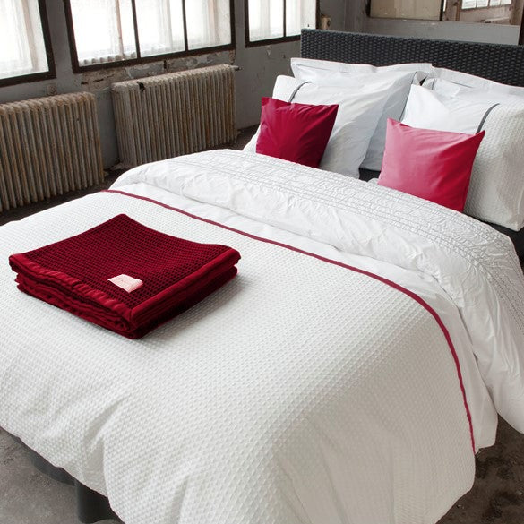 capaciteit oorsprong Economisch Hotel kwaliteit dekbedovertrek wit/rood – CASA DORMI