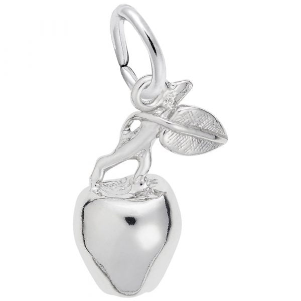 sterling silver apple charm