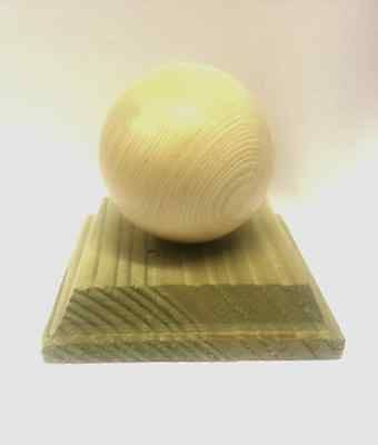 2" Wooden Finial Base to suit 50mm Wooden Posts Pressure Treated 