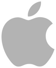 The Apple logo.