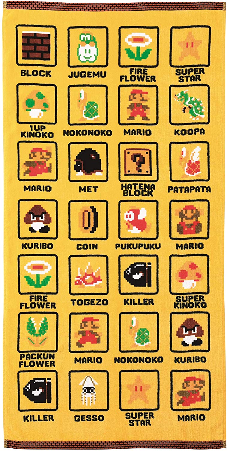 nintendo bath towel