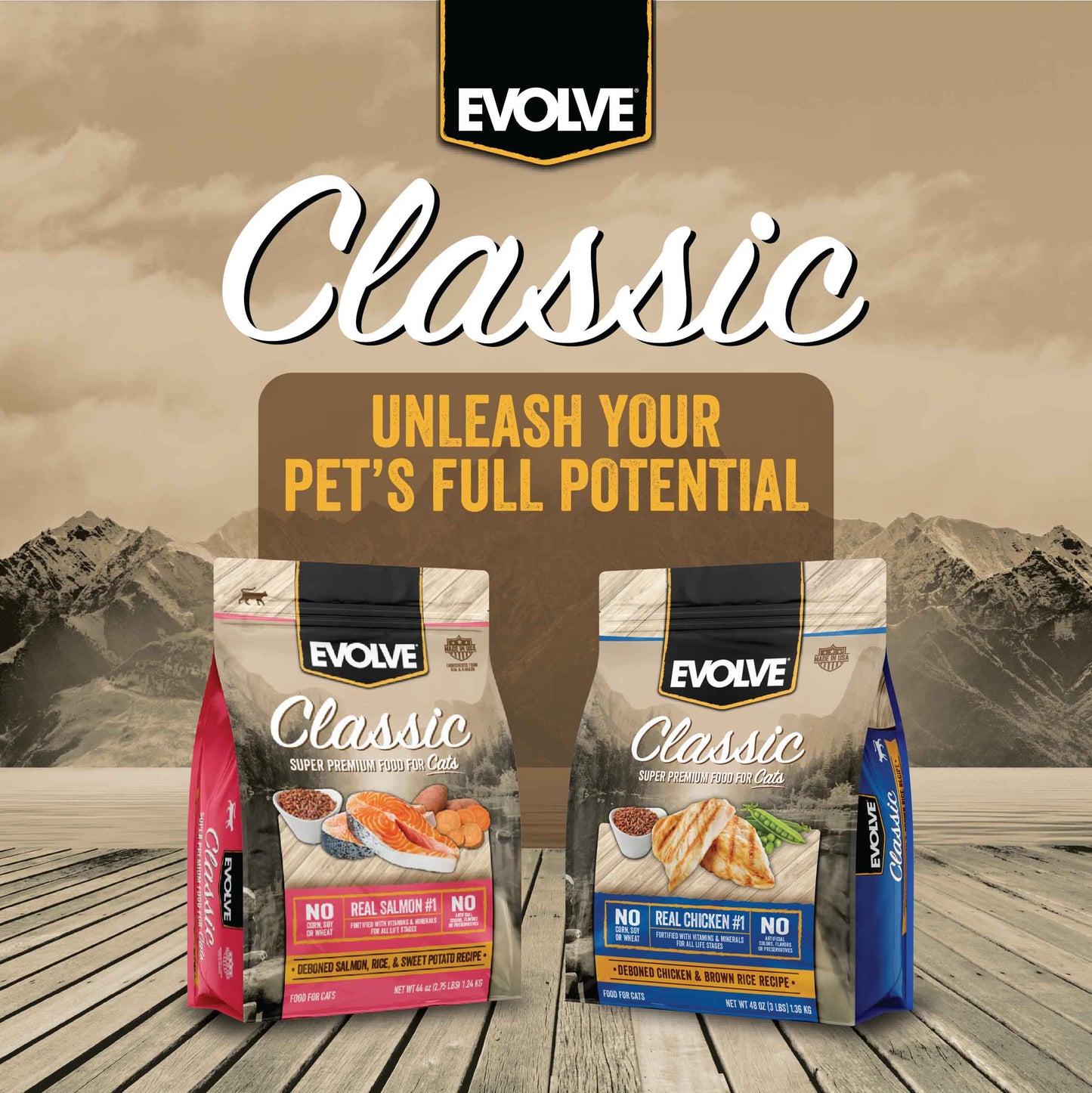 Evolve Classic Chicken & Brown Rice Recipe Cat Food 15 lb Bag-6