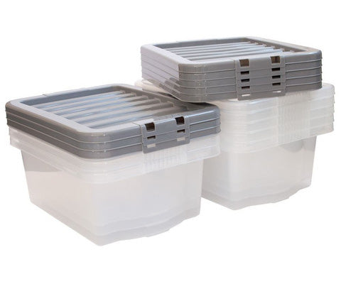clear plastic stacker boxes