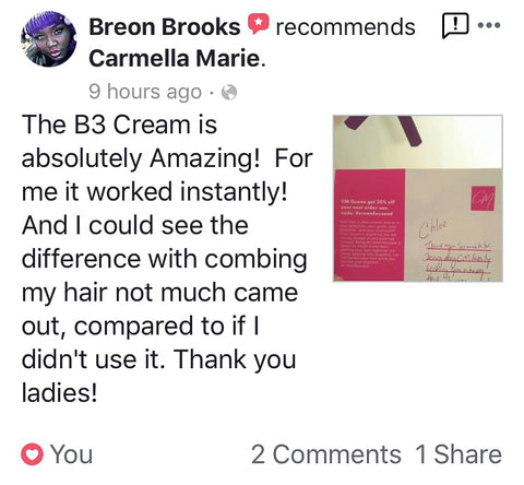 b3 natural hair cream product review