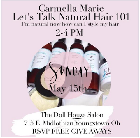 natural hair event with products for curly hair