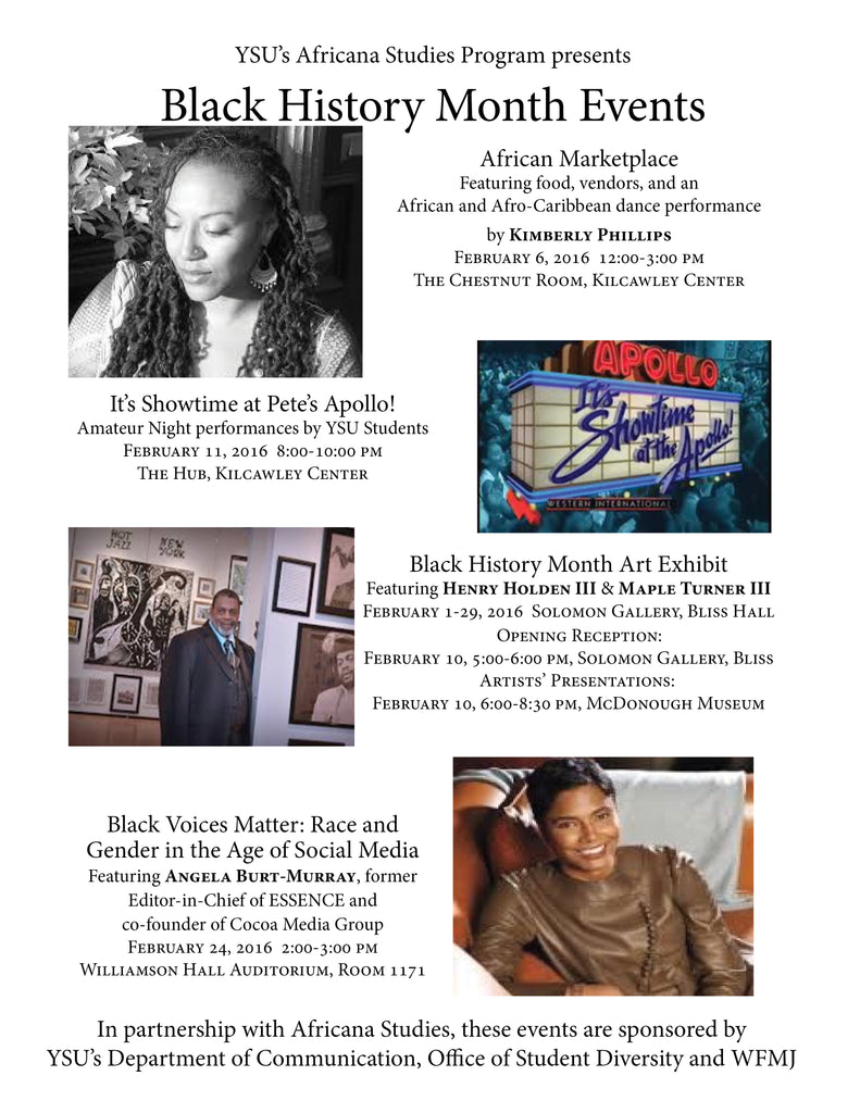 Youngstown State University Celebrates Black History Month: 2016 Events