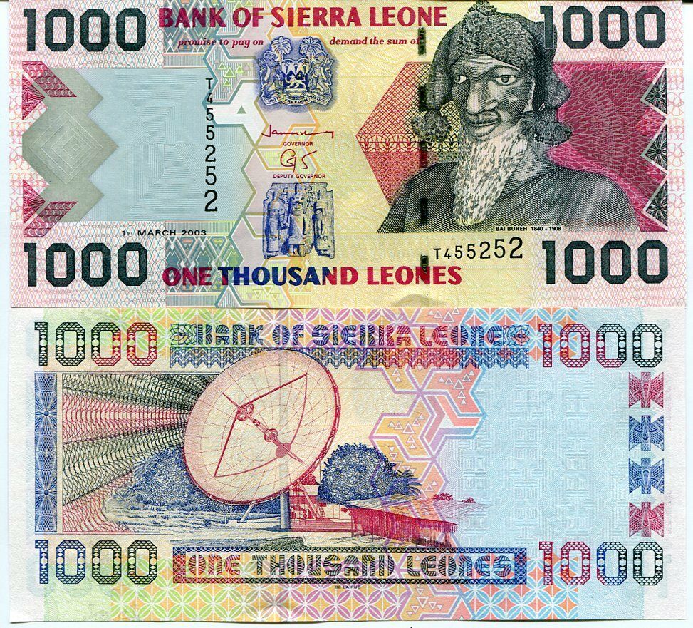 Details about   SIERRA LEONE 1000 1,000 LEONES UNC 2006 P-24c 
