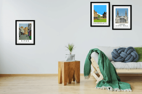 Yorkshire towns and cities location art