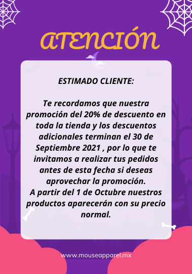 FIN DE LA PROMOCIÓN 20% EN TODA LA TIENDA