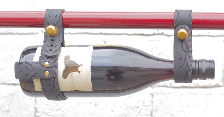 recycled bicycle wine rack