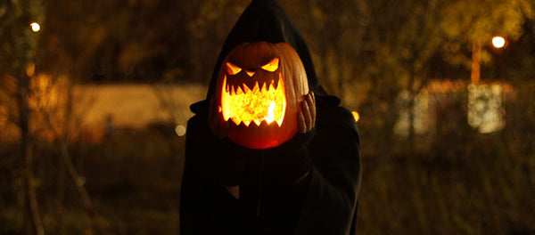 halloween pumpkin on fire