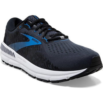 Quarter view Men's Brooks Footwear style name Addiction GTS 15 Narrow in color India Ink/ Black/ Blue. Sku: 110365-1B077