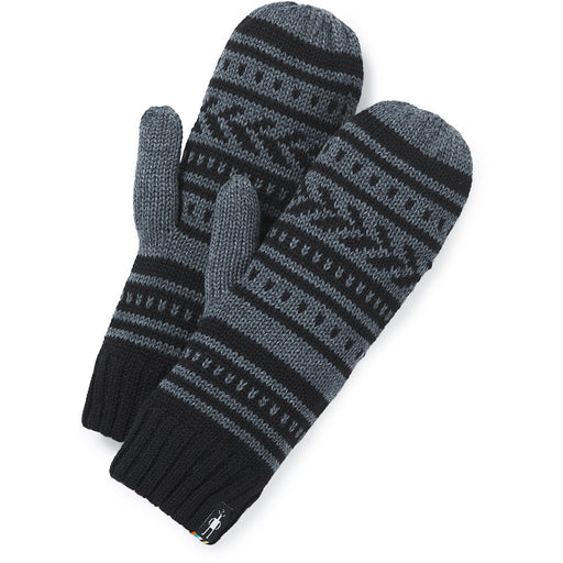 Quarter view Women's Smartwool Accessories style name Chair Lift Mitten color Black. Sku: SW018073001