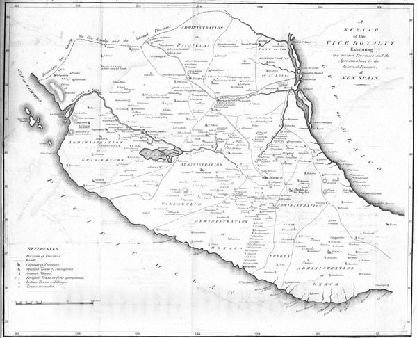 Historic Map Exploration Book 1810 Sketch Of The Internal Provinc Historic Pictoric 1434