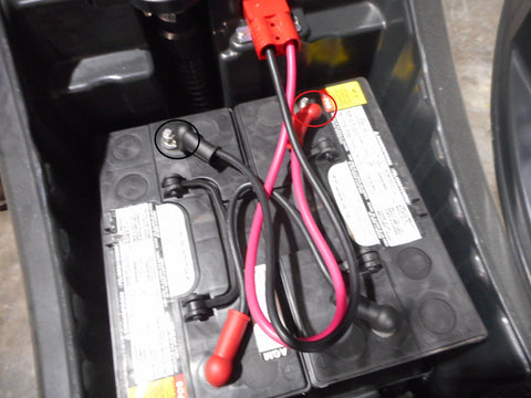 Floor Scrubber battery pack.  How to check voltage with a volt meter