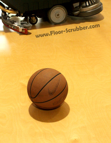 Use a scrubber on your gym floor