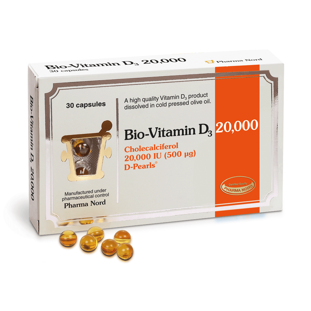 chatten Bijproduct heks Pharma Nord Bio-Vitamin D3, 20000iu, 30 Capsules | Revital