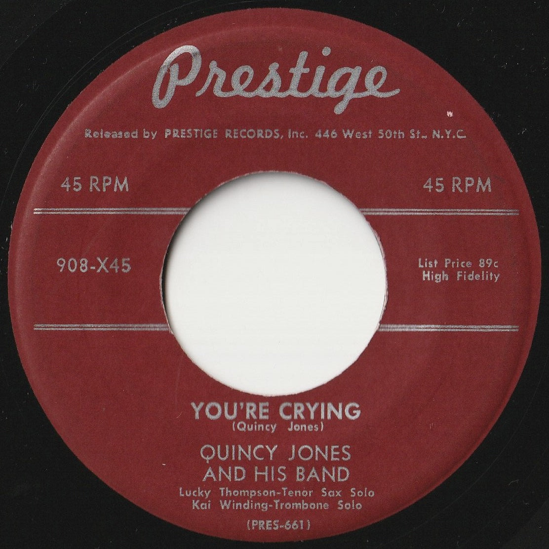 King Pleasure / Quincy Jones And His Band - I'm Gone / You're Crying (7  inch Record / Used)