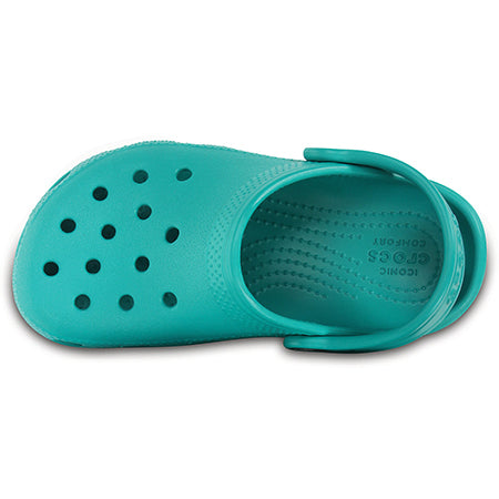 tropical teal crocs size 6