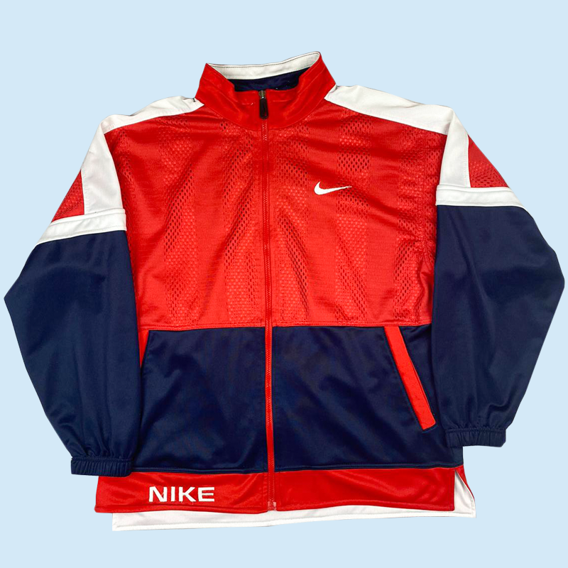 blue nike tracksuit top