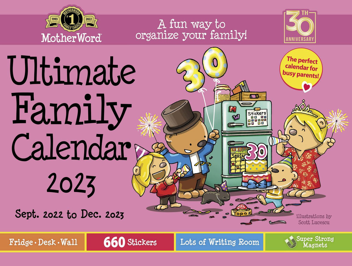 New Large MotherWord Ultimate Family Calendar, Value Version for Fridg