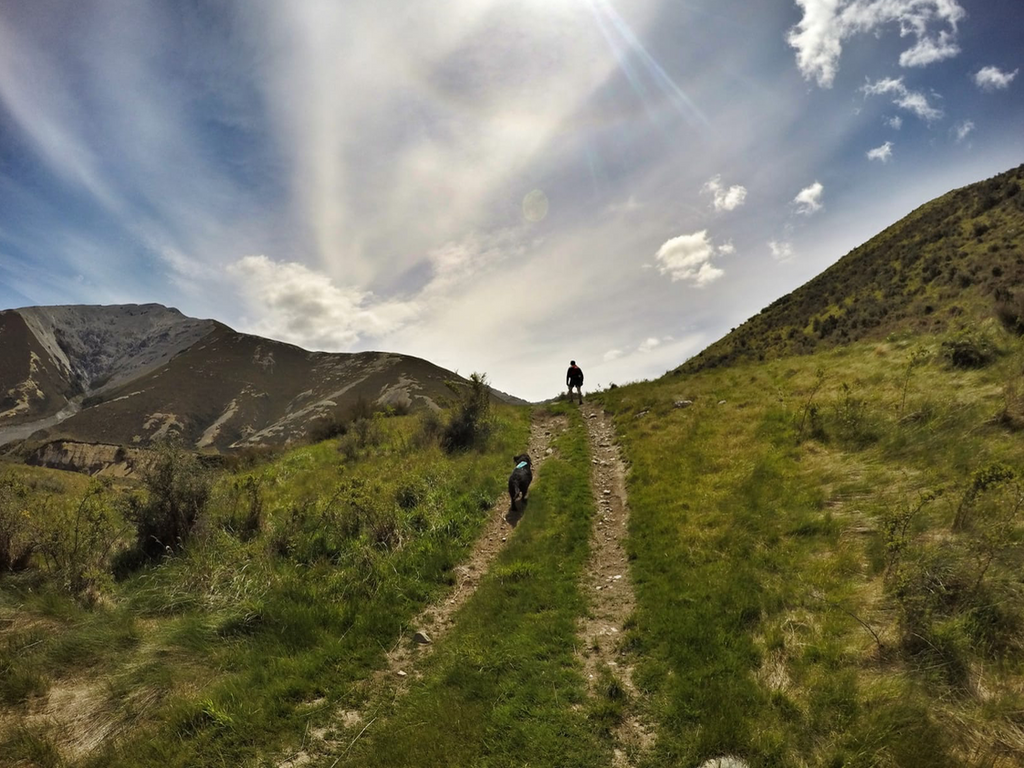 the walk to the hot pools