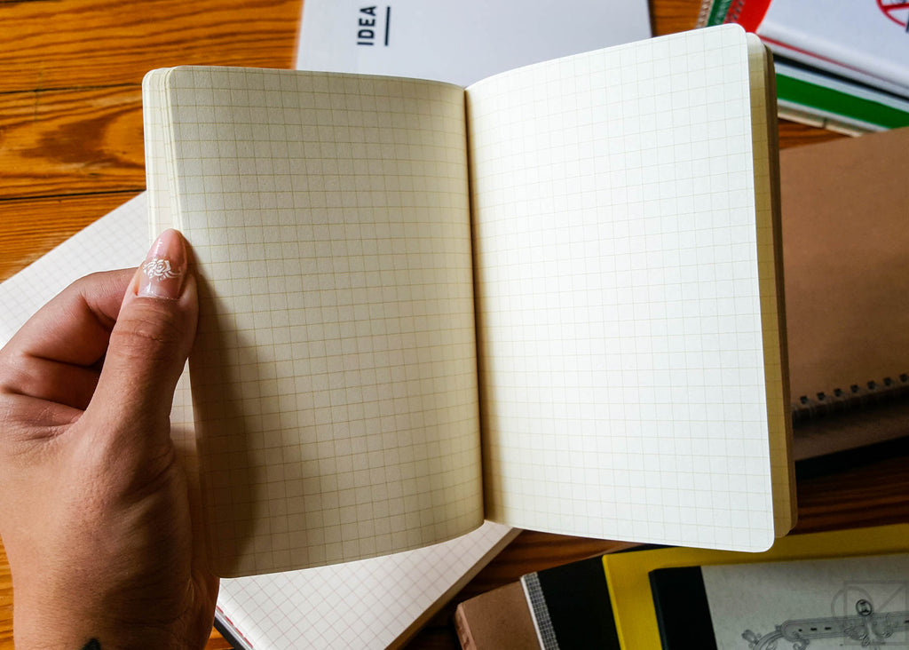 stitch bound notebook opens easily without cracking