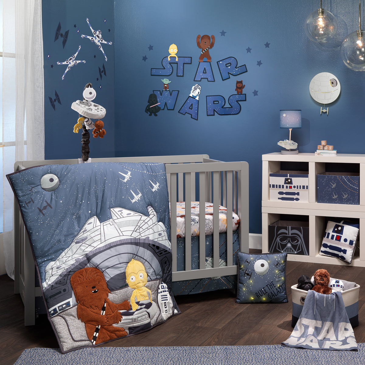 eenzaam groep Verbeteren Star Wars Crib Bedding | Buy a 4 Piece Baby Star Wars Crib Bedding Set -  Lamb & Ivy