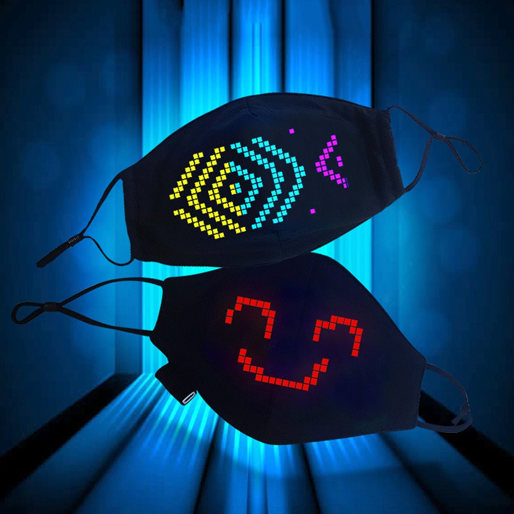 Programmable LED Bluetooth light-emitting mask | FluidWave Store