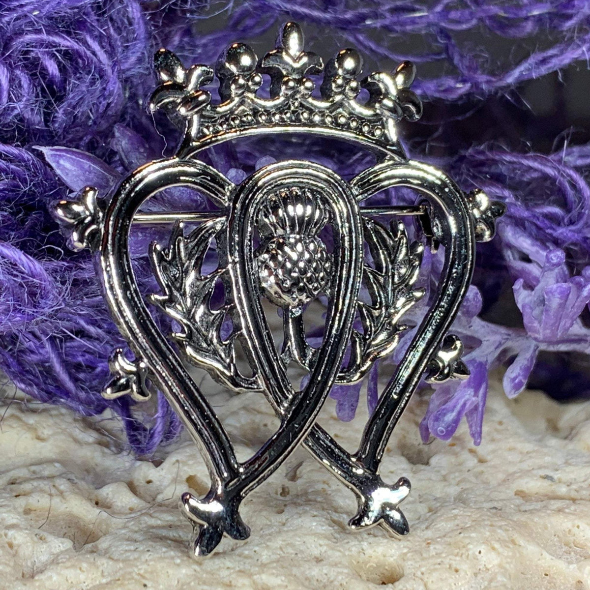 New Scottish Luckenbooth Ring 24K Gold Plated Heart Crown Symbol Thistle Celtic 