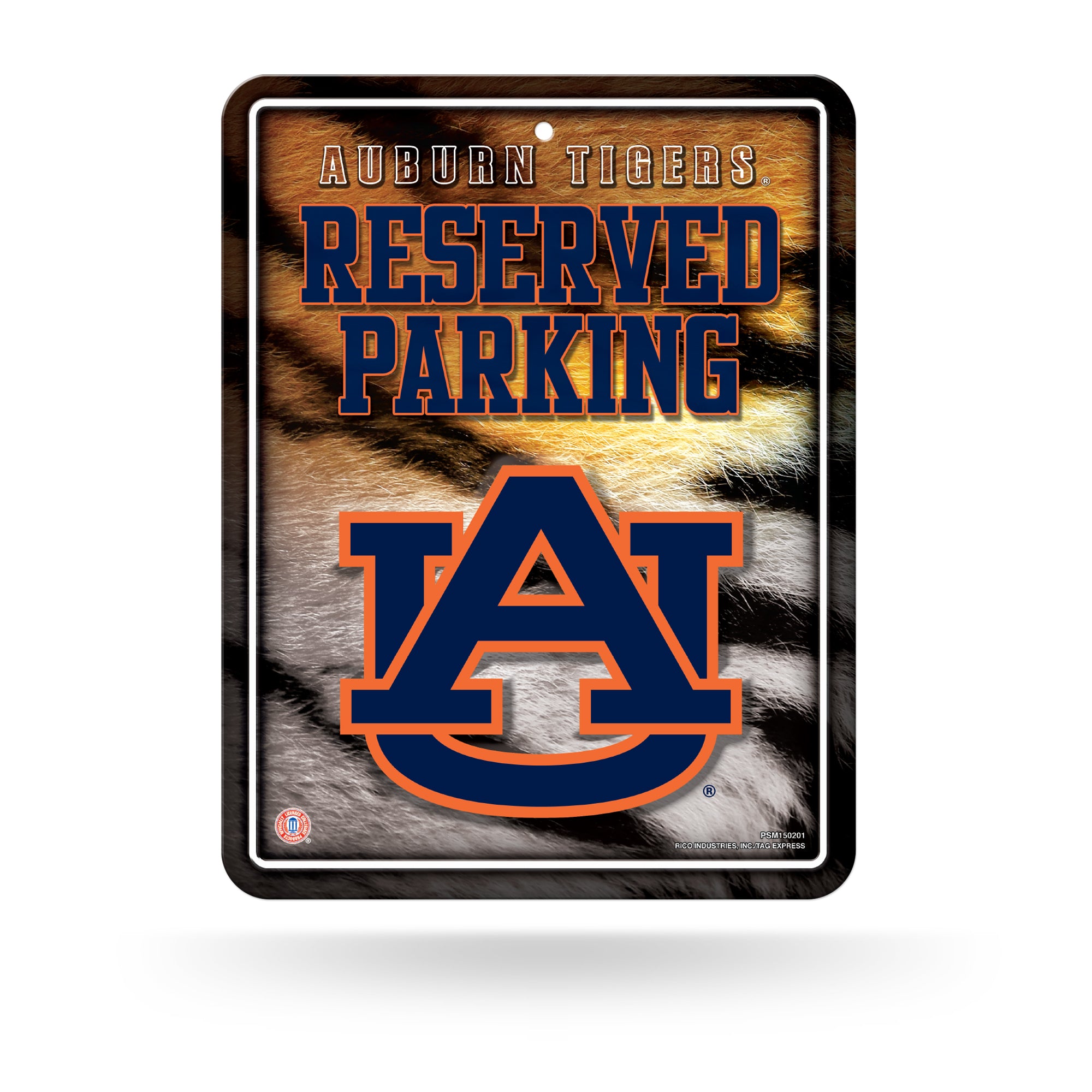 NCAA Auburn Tigers 8.5" x 11" Metal Parking Sign Great for Man Cave,