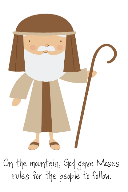 moses ten commandments clipart