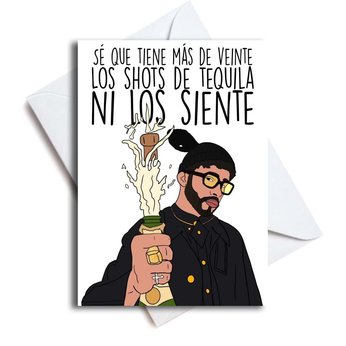 Bad Bunny Birthday Card | Bad Bunny Card In Spanish | 21 Birthday Card