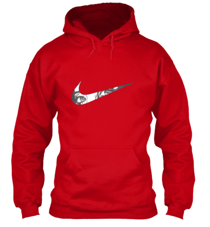 ANIME GIRL NIKE HOODIE - RED – Vintage 